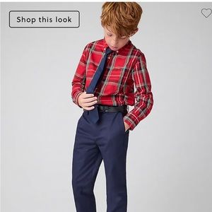 J.Crew Button Down Poplin Holiday Shirt- 2T